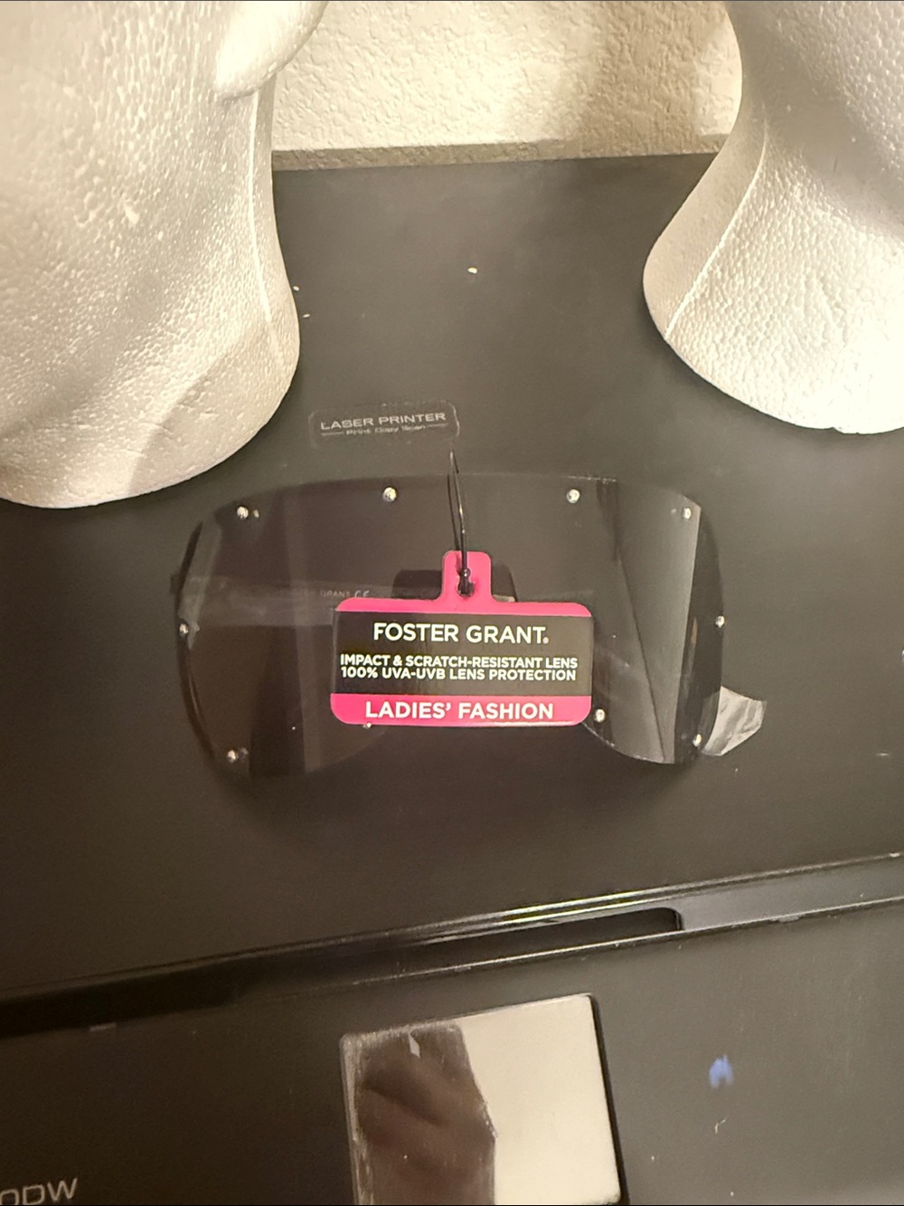 Foster grant shield dark sunglasses yoko ono style